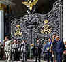 New entrance to the Hermitage Winter Palace courtyard and garden