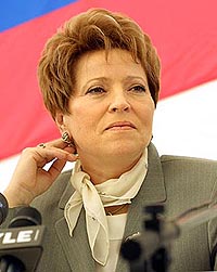 Presidential representative of the Russian Government Valentina Matvienko