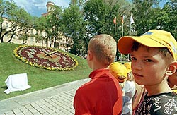 The opening of the  flower clock in the Alexanders Garden