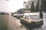 Highway between St. Petersburg and Moscow