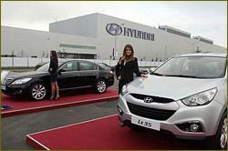 Hyundai`s plant in Russia near St. Petersburg