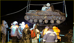 Russian WWII Tank raised in St. Petersburg