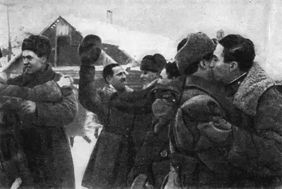 Meeting soldiers Volkhov and Leningrad fronts